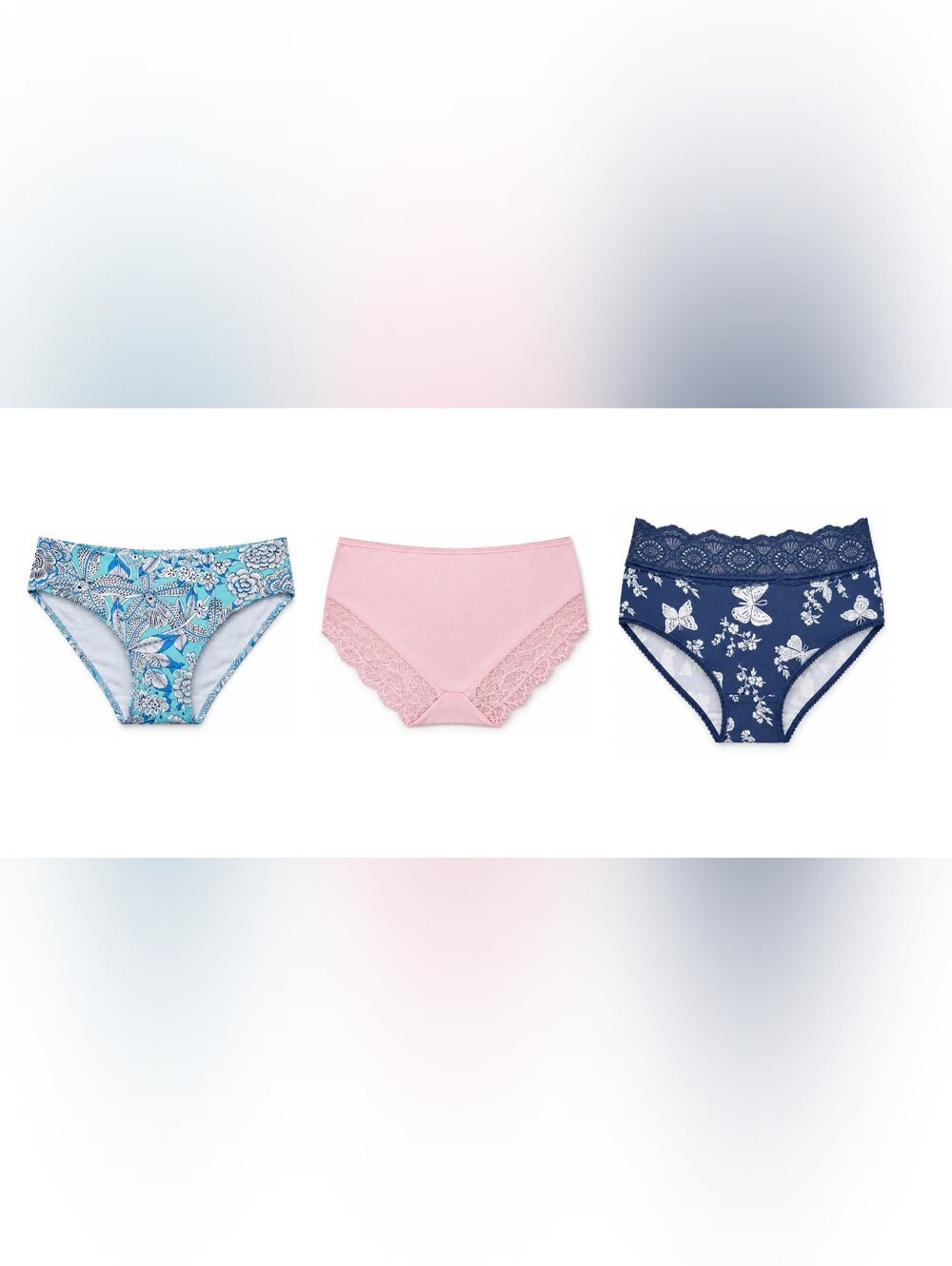 Soma Intimates Hipster Panties Set of 3 Size Medium NWT Low Rise Crochet Lace